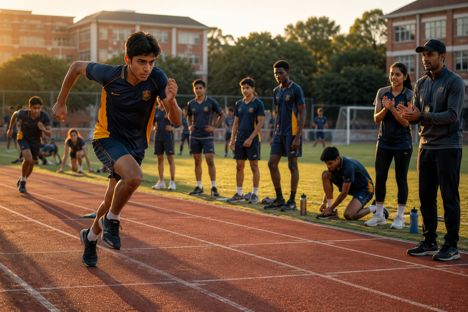 Athletic event sprint line start line